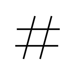 Hashtag icon symbol for apps and websites. hashtag sign and symbol