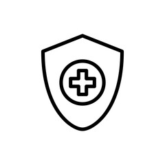 Health insurance icon symbol for apps and websites. Insurance health document sign and symbol