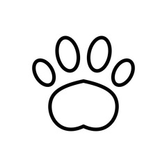 Paw icon symbol for apps and websites. paw print sign and symbol. dog or cat paw