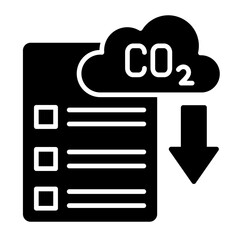 Carbon Reduction Plan  Icon Element For Design	