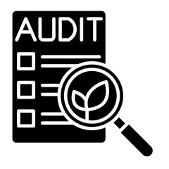 Green Audit  Icon Element For Design	