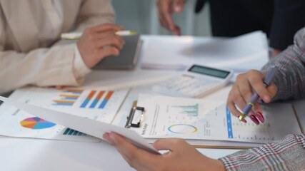 Business people analyzing financial data - Powered by Adobe