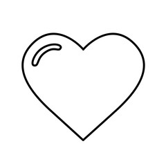 Heart icon design in line style on transparent background. Vector illustration.