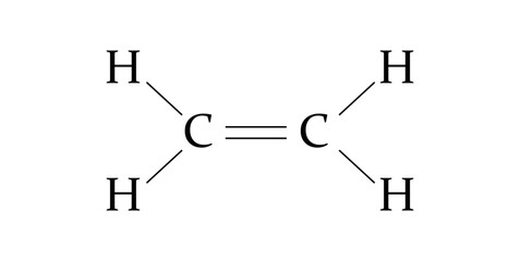 Ethylene Molecule Diagram. Molecule Ethene.