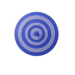 High quality 3D rendered business icon target collection with transparent background.