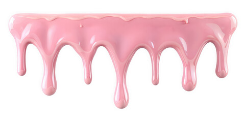A vibrant pink dripping glaze creating a glossy, playful effect. Ideal for designs related to desserts, celebrations, or art applications.
