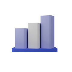 High quality 3D rendered business icon chart collection with transparent background.