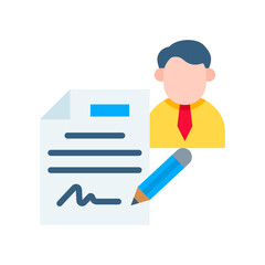 Employment Contract flat color icon