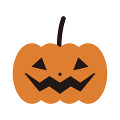ニヤリと笑うかぼちゃのイラスト