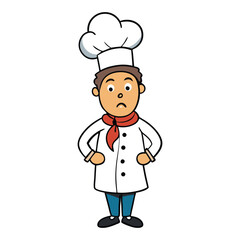 A confused cook scratching their head, surrounded by bubbling pots and scattered ingredients, unsure which recipe to follow in the bustling kitchen chaos.
