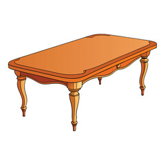 Antique wooden dining table with rich, warm tones and intricate craftsmanship, perfect for adding classic elegance and timeless charm to any dining room.