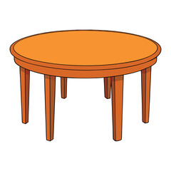 A round table with a flowing tablecloth draped neatly, creating soft folds around the edges, perfect for dining, events, or cozy gatherings with a clean, elegant look.
