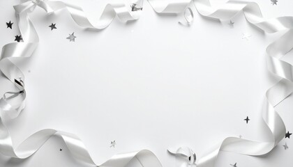 白のリボンフレーム