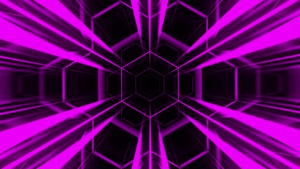 Neon Pink Sci-Fi Tunnel Loop.A mesmerizing neon pink sci-fi tunnel on a black background, perfect for seamless loop playback. Ideal for dynamic and futuristic visuals.
 - Powered by Adobe