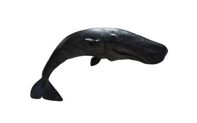 3d Illustration of A Graceful sperm whale glides through deep ocean, surrounded by mystery and silent marine beauty.