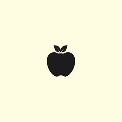 Apple logo icon flat vector design