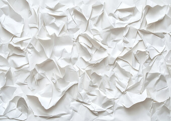 Obraz premium Crumpled White Paper Texture Background