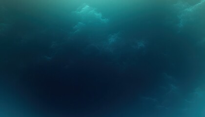 Obraz premium Deep dark underwater scene illuminated by soft blue light with faint cloud-like patterns and subtle ethereal glow
