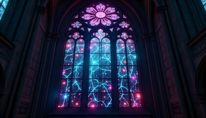 Radiant neural network patterns with bright sparks of data, glowing nodes, and radiant light beams in vibrant turquoise and electric violet .