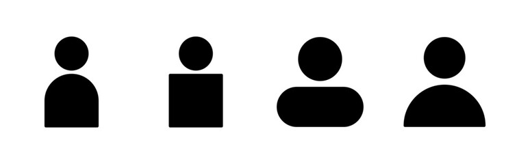 User Icon set. person sign. people icon.