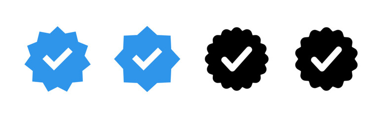 verified icon set. verification check mark. approved icon