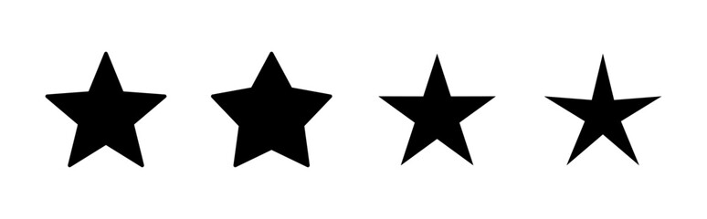 Star Icon set. rating icon vector. favourite star icon