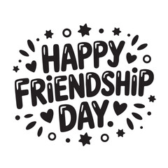 Happy friendship day celebration with colorful abstract elements