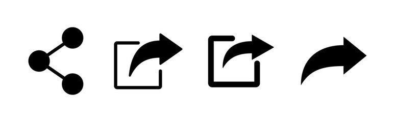 Share icon set. Sharing vector icon