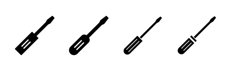 Screwdriver icon set. tools icon vector