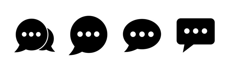 Chat icon set. speech bubble icon. comment icon vector. message. contact us