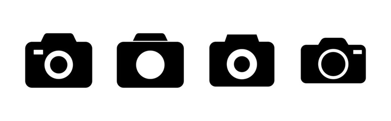 Camera icon set. photo camera icon. camera photography icon.