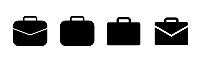 Briefcase icon set. suitcase icon. luggage symbol.
