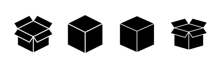 Box icon set. box vector icon, package, parcel