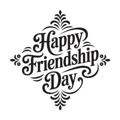Happy friendship day celebration with colorful vector illustrations