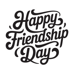 Happy friendship day celebratory vector illustration with diverse elements