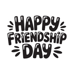 Happy friendship day celebration with colorful illustrations and graphics