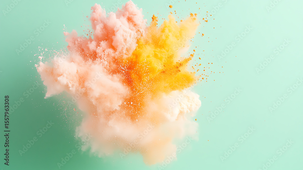 Aufkleber vibrant explosion of color clouds creates a striking visual effect, perfect for backgrounds and crea