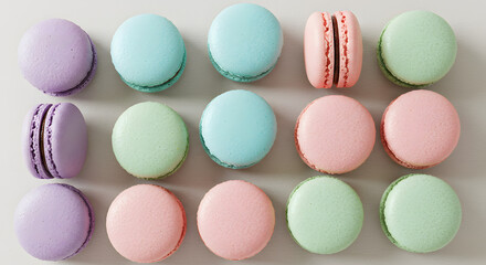 Obraz premium colorful macarons