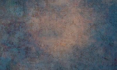Abstract Grunge Blue Rust and Paint Texture Background