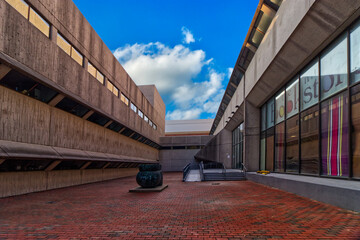 10 Aug 2024 - University of Guelph, ON, Canada. Beautiful space between the bookstore and the...
