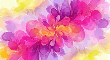 Obraz premium Vibrant floral design with soft color blends.