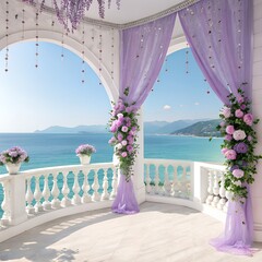 wedding bouquet on the beach