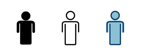 Man icon vector isolated on white background. male icon vector. human symbol