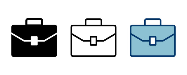 Briefcase icon vector isolated on white background. Briefcase vector icon