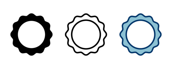 Badge icon vector isolated on white background. Awards icon. Achieve. Stamp