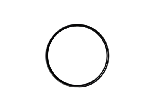 Sleek circle element isolated on a black backdrop, perfect for graphic design projects or modern templates with clean lines, silhouette, transparent background - Powered by Adobe