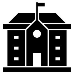 school building, building, university icon