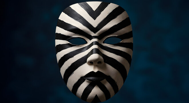 zebra pattern woman face mask party