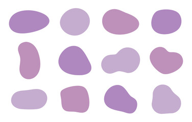 Lavender Fluid Blob Shapes – Soft and Elegant Abstract Set

