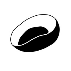 A small vacuole of an animal cell black and white vector icon